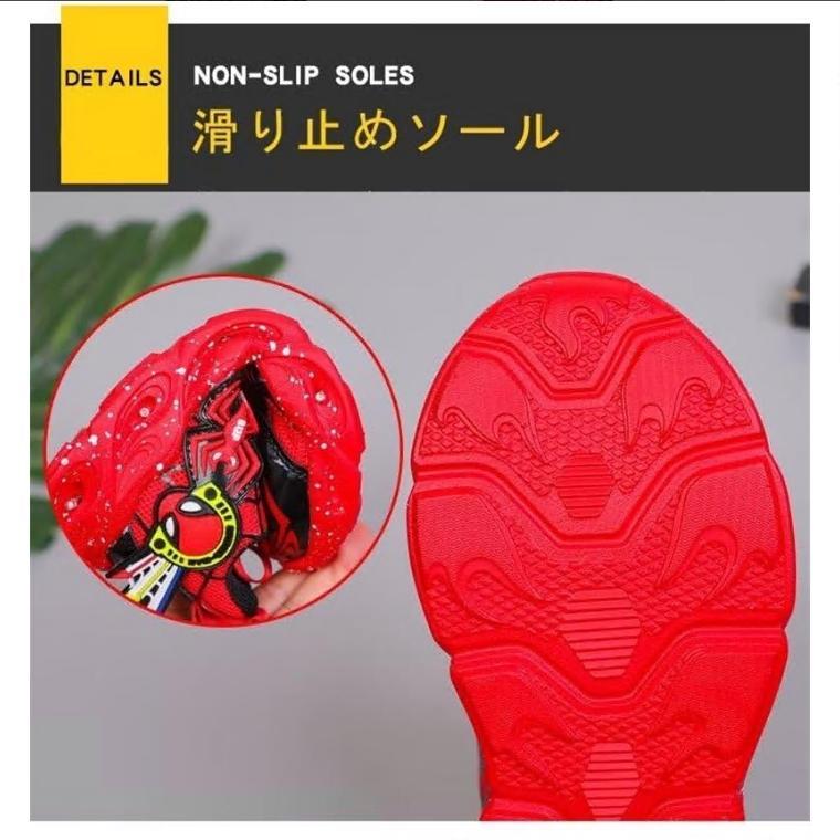 スニーカー 光る靴 子供 キッズ 男の子 スパイダーマン 滑り止め 通気性 おしゃれ 伸縮性 マジックテープ 運動靴 スポーツ 柔らかい ボーイズ |  | 01