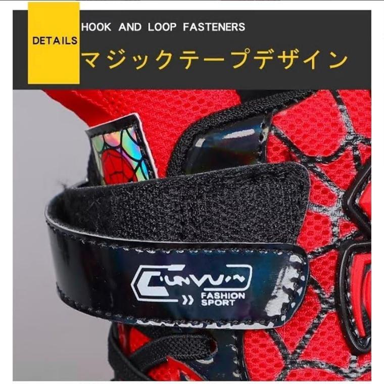 スニーカー 光る靴 子供 キッズ 男の子 スパイダーマン 滑り止め 通気性 おしゃれ 伸縮性 マジックテープ 運動靴 スポーツ 柔らかい ボーイズ |  | 02