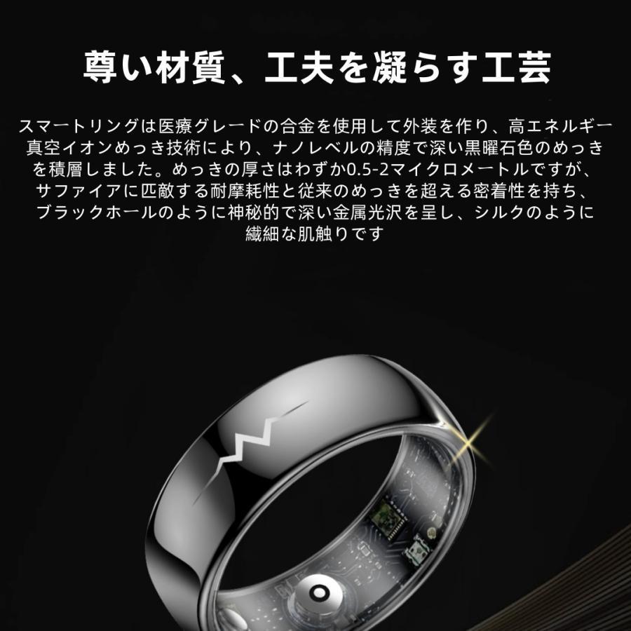 【割引セール】スマートリング 健康管理 日本製センサー心拍数 血圧 血中酸素 心電図 睡眠 実用的 5ATMM防水 Android/iPhone対応 全4サイズ プレゼント 敬老の日 |  | 08