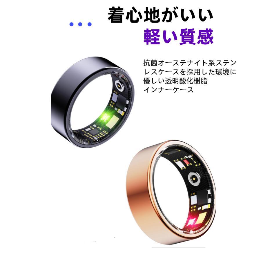 【割引セール】スマートリング 健康管理 日本製センサー心拍数 血中酸素 睡眠 実用的 IP68M防水 Android/iPhone対応 全6サイズ プレゼント 敬老の日 |  | 06