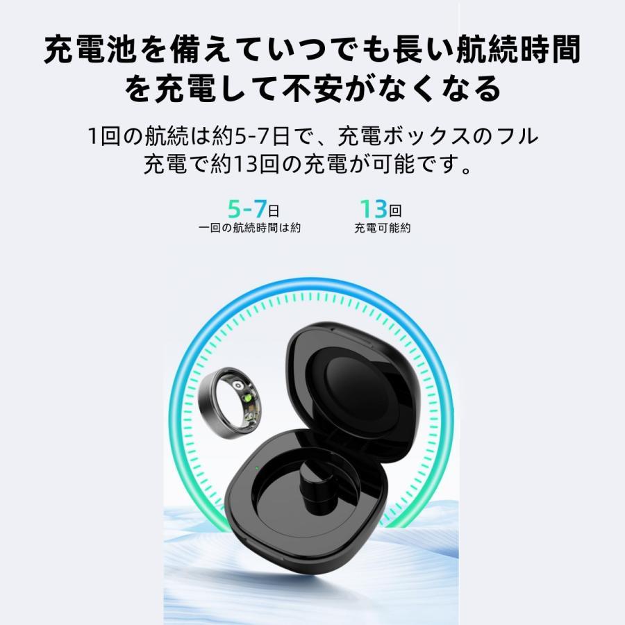 【割引セール】スマートリング 健康管理 日本製センサー心拍数 血中酸素 睡眠 実用的 IP68M防水 Android/iPhone対応 全5サイズ プレゼント 敬老の日 |  | 17