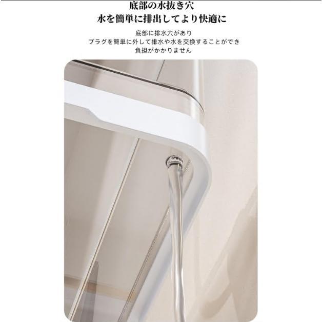 亀の飼育ケース 亀 水槽 大きい カメ用水槽 初心者セット 蓋付き 収納機能 水交換超簡単 餌やりが便利 透明 軽量 両生飼育箱 亀ケージ 脱出防止 亀の楽園 |  | 05