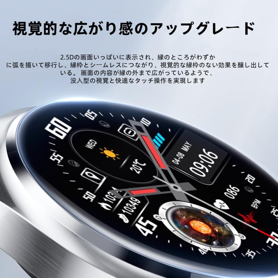 【TWS BLEヘッドセット】スマートウォッチ 日本製センサー 通話機能 血圧 血中酸素 心拍数 健康測定メンズ レディース 大画面 高精度 検測 防水 敬老の日 日本語 |  | 05