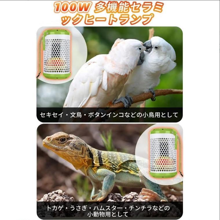 保温電球カバー付 75W 鳥 ヒーター インコ とり暖寄りそいヒーター 爬虫類 両生類ヒーター アフリカ灰 オウム ハムスター用 文鳥 セキセイインコ コザクラインコ |  | 01