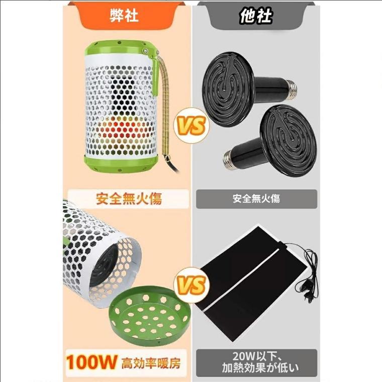保温電球カバー付 75W 鳥 ヒーター インコ とり暖寄りそいヒーター 爬虫類 両生類ヒーター アフリカ灰 オウム ハムスター用 文鳥 セキセイインコ コザクラインコ |  | 03