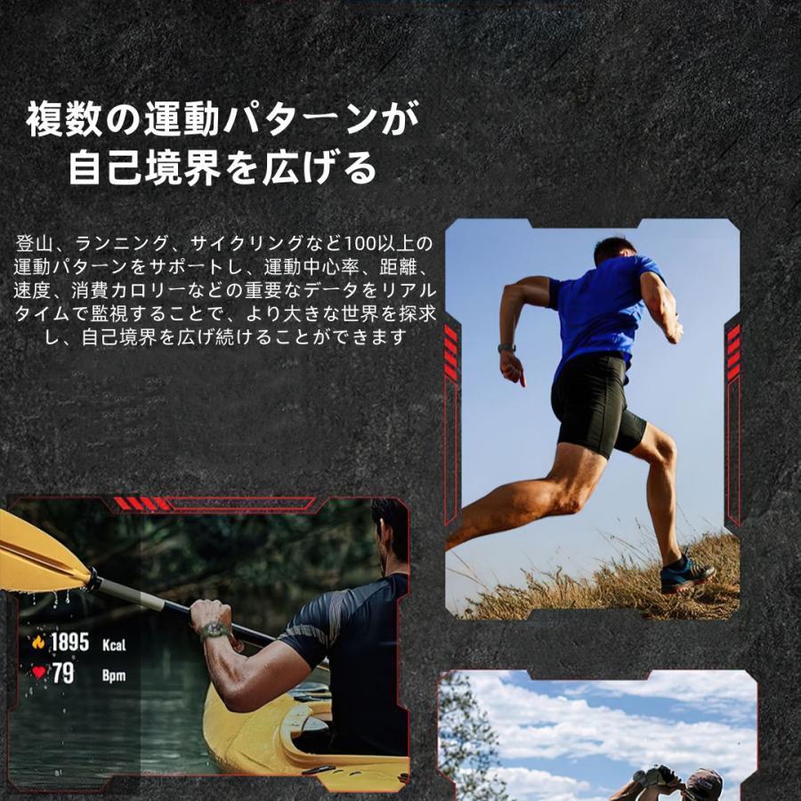 【アウトドアスタイル】スマートウォッチ 日本製センサー 懐中電灯 血圧 IP68防水 心拍数 健康測定メンズ レディース 大画面 高精度 コンパス 敬老の日 日本語_15