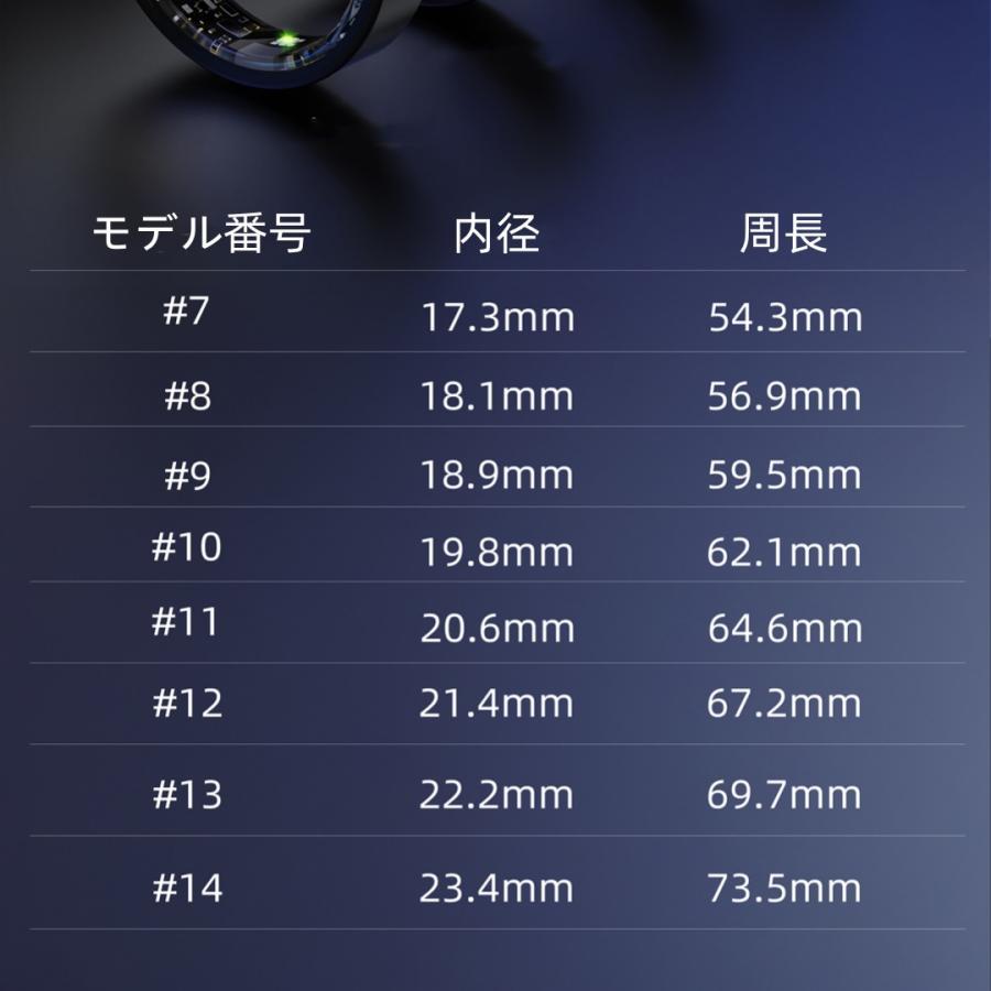 【充電タンク付き】スマートリング 健康管理 血圧 日本製センサー心拍数 血中酸素 歩数計 睡眠 実用的 IP68M防水 Android/iPhone対応 全5サイズ プレゼント |  | 10