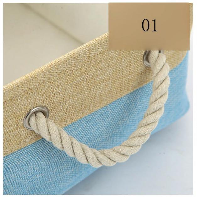 収納ボックス 収納バスケット 折りたたみ 3サイズ 全9色 大容量 収納ケース おしゃれ 天然綿麻 クローゼット収納箱 引き出し 取っ手付き 収納ボックス 服 |  | 04