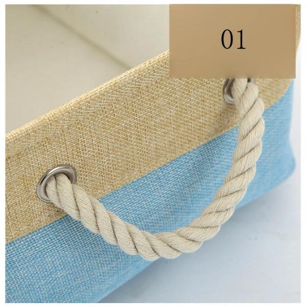 収納ボックス 収納バスケット 折りたたみ 3サイズ 全9色 大容量 収納ケース おしゃれ 天然綿麻 クローゼット収納箱 引き出し 取っ手付き 収納ボックス 服 |  | 05