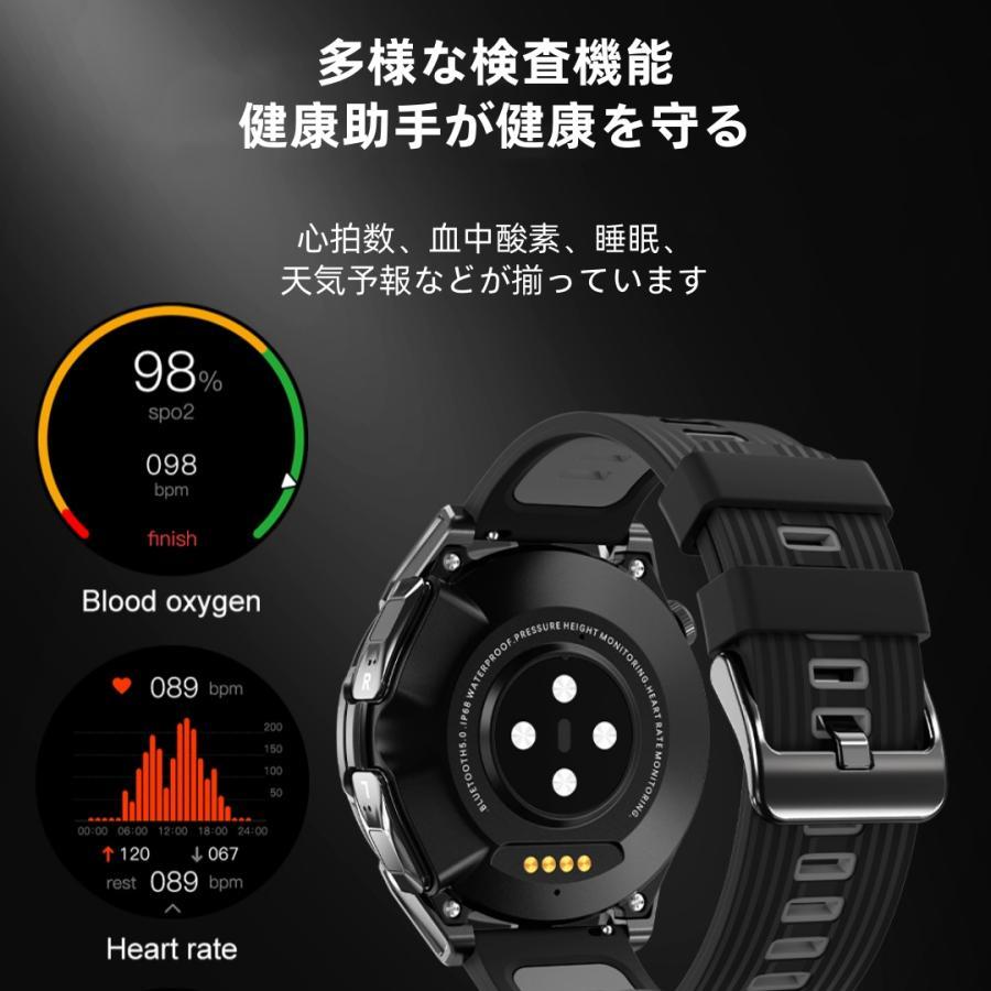 【TWS BLEヘッドセット】スマートウォッチ 日本製センサー 通話機能 血圧 血中酸素 心拍数 健康測定メンズ レディース 大画面 高精度 検測 防水 敬老の日 日本語 |  | 06