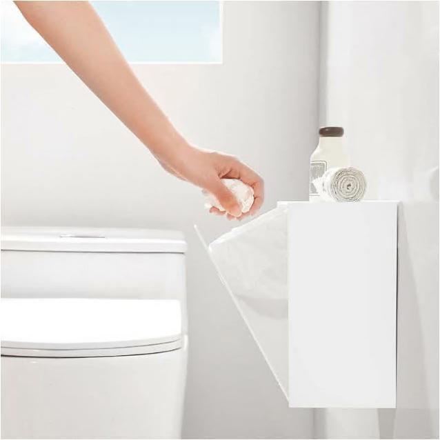 壁掛け 収納ボックス 玄関 小物入れ ゴミ箱 小さい 蓋付き 壁面収納 フラップ式 玄関 キッチン 小物入れ ホワイト グレー おしゃれ シンプル |  | 03