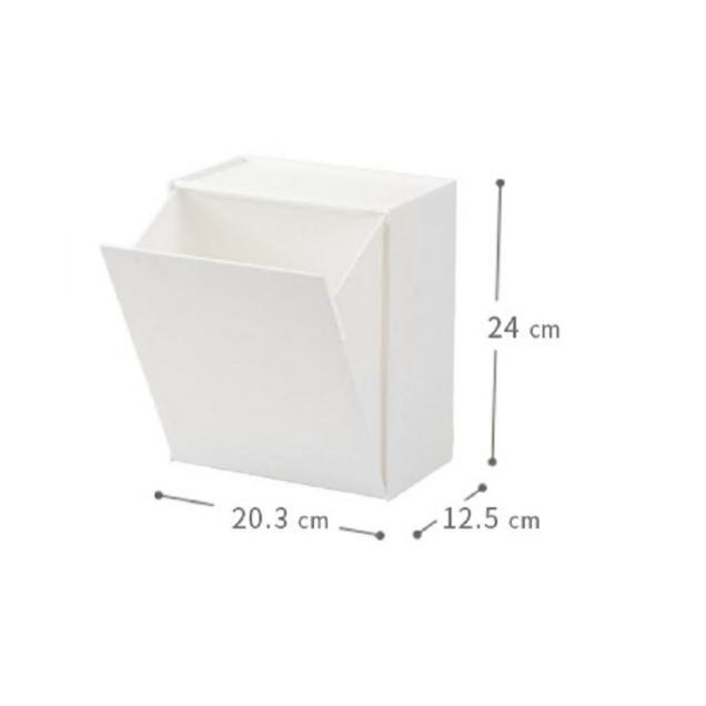 壁掛け 収納ボックス 玄関 小物入れ ゴミ箱 小さい 蓋付き 壁面収納 フラップ式 玄関 キッチン 小物入れ ホワイト グレー おしゃれ シンプル |  | 08