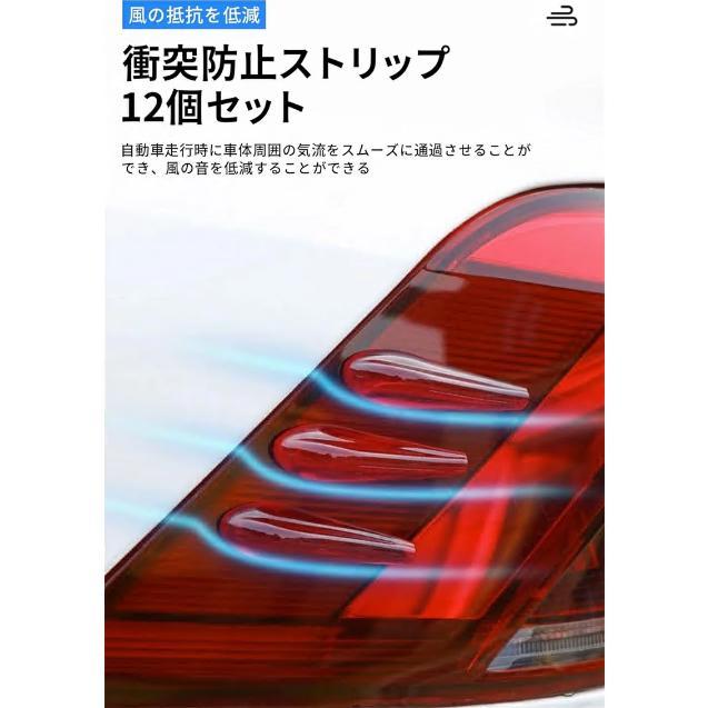 ボルテックスジェネレーター 12個入り ノイズリダクション 衝突防止 簡単取り付け カーアクセサリー 保護 透明 |  | 01