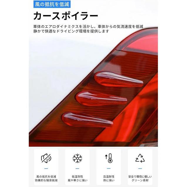 ボルテックスジェネレーター 12個入り ノイズリダクション 衝突防止 簡単取り付け カーアクセサリー 保護 透明 |  | 02