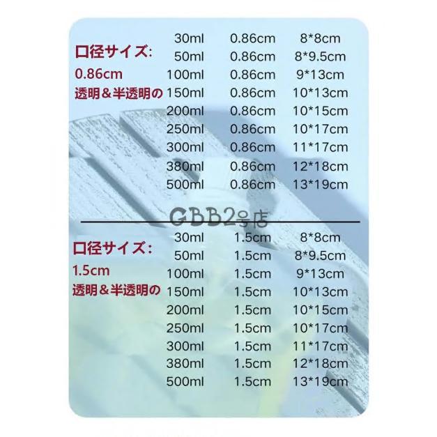 スパウトパウチ 100枚セット 30ml 200ml 透明 ドリンク用 パウチ 空容器 ジュース DIY飲み物用 キャップ付透明スタンド袋 飲み物用保存 容器 キッチン用品 |  | 08