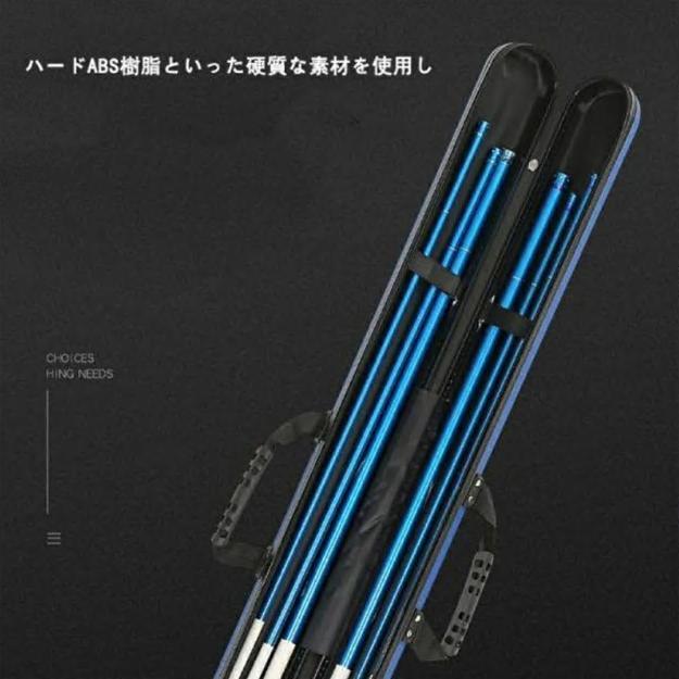 ロッドケース ハード 釣り竿収納バッグ 耐衝撃 ライトロッドケース 肩掛け 大容量 防水性 コンパクト スリム ブラック 飛行機 車 |  | 02