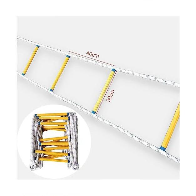 救難ロープ 避難はしご ロープラダー 柔らかい 縄ばしご ハシゴ ナイロン ロー 逃げはしご 緊急安全ラダー 救難ロープ ハシゴ フックカラビナ付き 緊急非常用 |  | 01