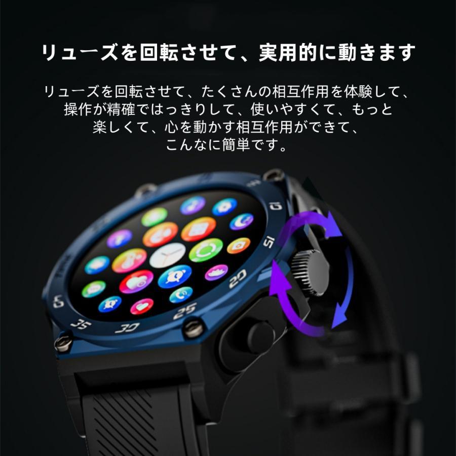 【TWS BLEヘッドセット】スマートウォッチ 日本製センサー 通話機能 血圧 血中酸素 心拍数 健康測定メンズ レディース 大画面 高精度 検測 防水 敬老の日 日本語 |  | 03