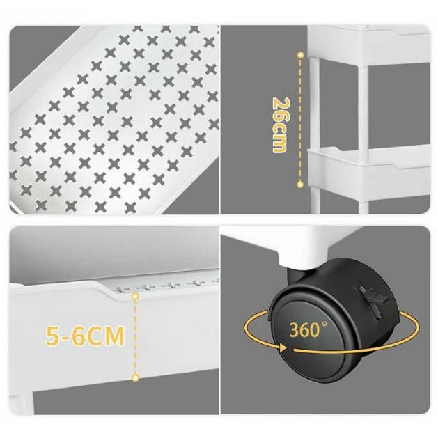 【送料無料】キッチンワゴン 隙間収納 スリム キッチンラック キャスター付き 収納棚 すきま収納 収納ワゴン キッチン収納カート おしゃれ 収納ラック |  | 18