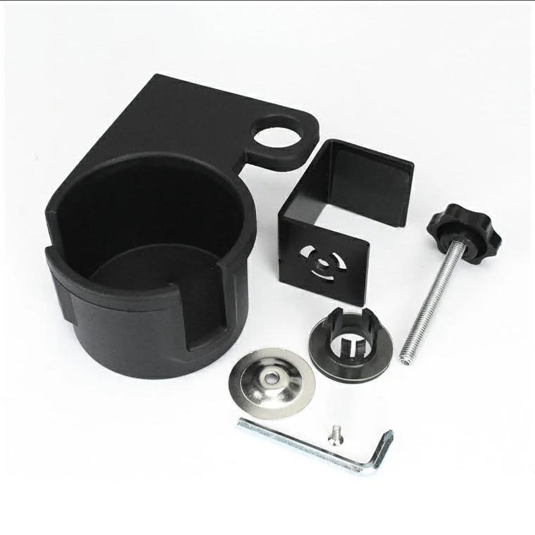 ドリンクホルダー デスクサイドホルダー デスク カップホルダー ボトルホルダー デスクサイド用 テーブル 机 180度回転 内径8.4 cm クランプ式 ブラック |  | 07