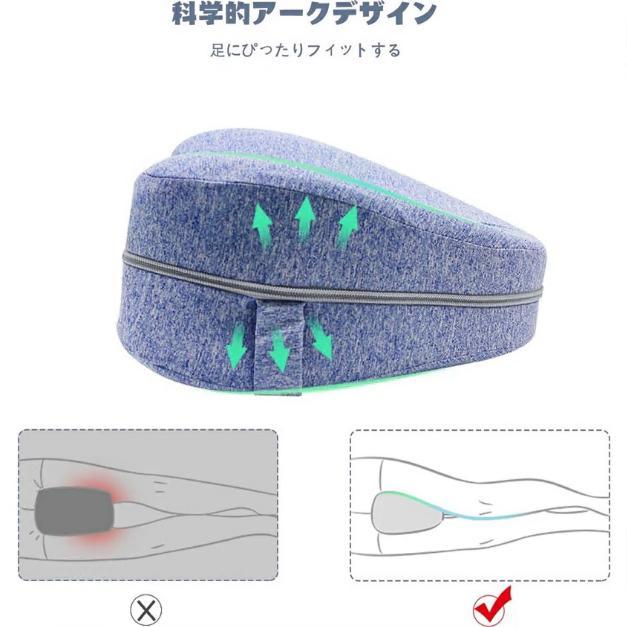 足枕 膝枕 就寝用 股関節痛と坐骨神経痛 膝クッション をらげするスムーズスパイン矯正枕 質の高い睡眠 低反発膝枕 横向き膝枕寝用 補助枕 カバー洗濯可能 |  | 04