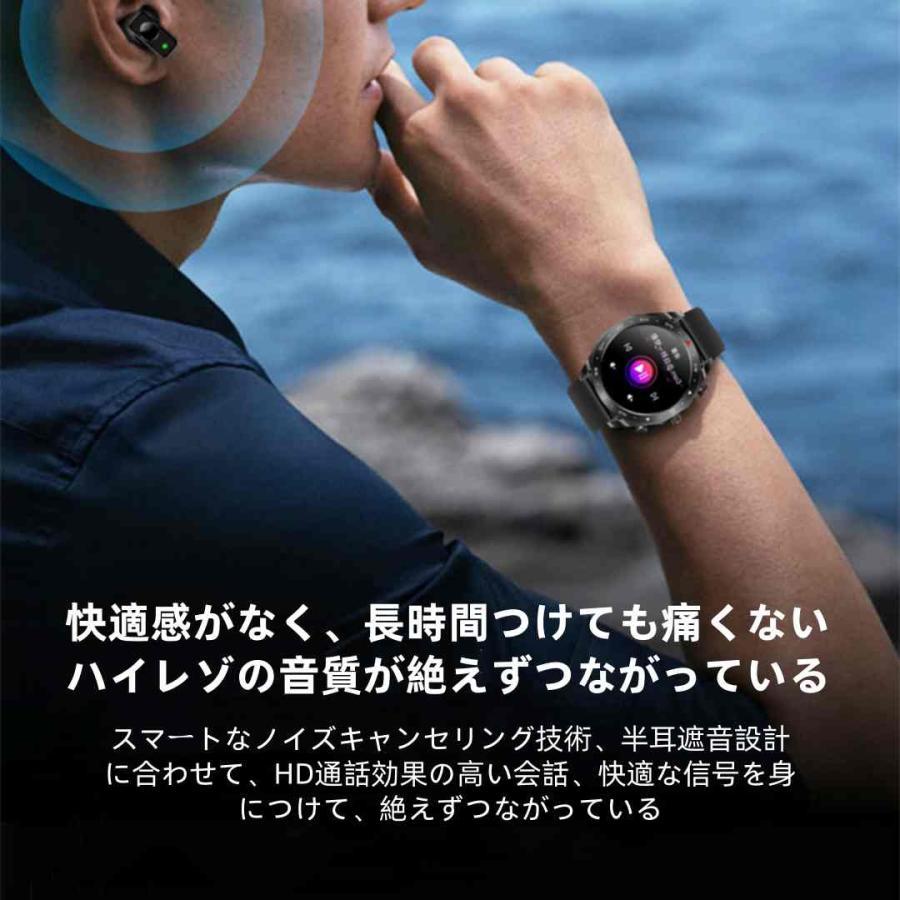 【TWS BLEヘッドセット】スマートウォッチ 日本製センサー 通話機能 血圧 血中酸素 心拍数 健康測定メンズ レディース 大画面 高精度 検測 防水 敬老の日 日本語 |  | 18