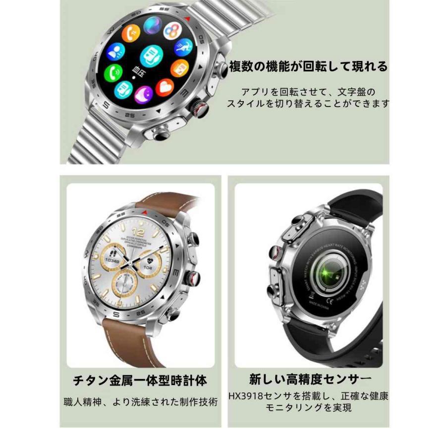 【TWS BLEヘッドセット】スマートウォッチ 日本製センサー 通話機能 血圧 血中酸素 心拍数 健康測定メンズ レディース 大画面 高精度 検測 防水 敬老の日 日本語 |  | 09