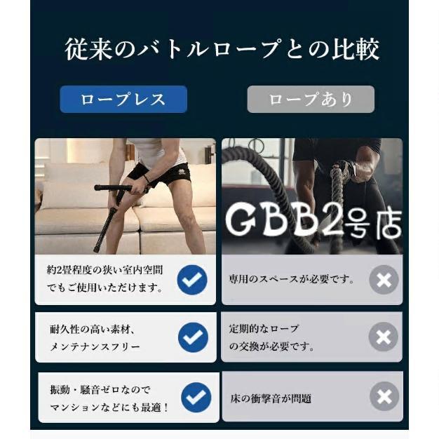 コードレス バトルロープ エクササイズ バトルロープ コードレス フィットネス アウトスティック フィットネスバー 運動ワーク アウト 屋内 屋外 |  | 03