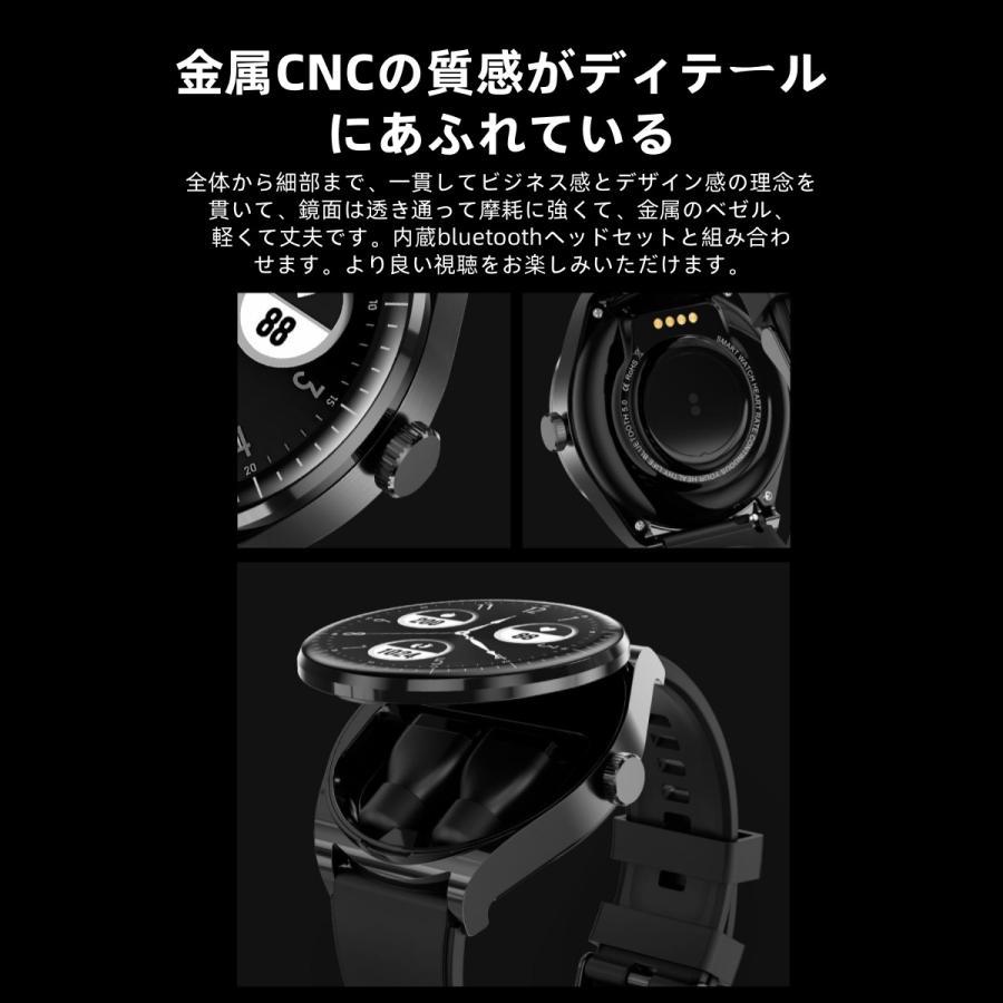 【TWS BLEヘッドセット】スマートウォッチ 日本製センサー 通話機能 血圧 血中酸素 心拍数 健康測定メンズ レディース 大画面 高精度 検測 防水 敬老の日 日本語 |  | 05