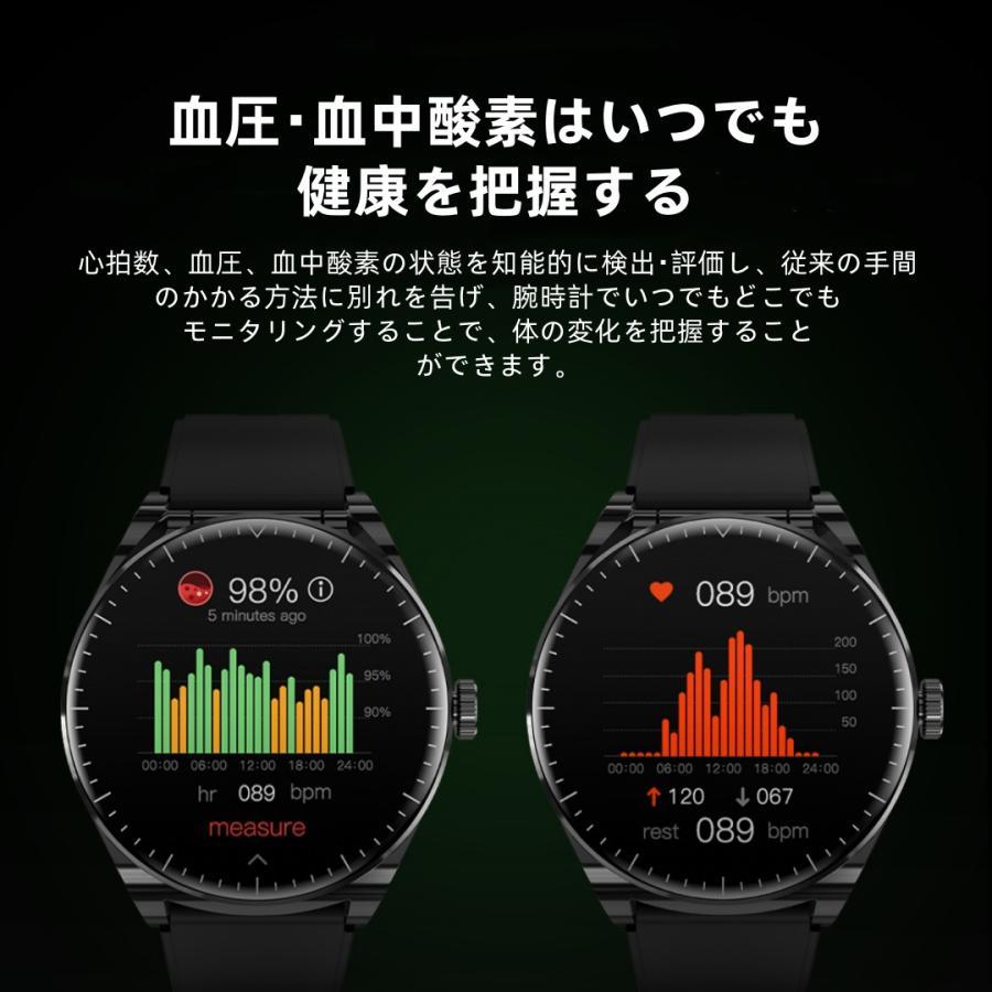 【TWS BLEヘッドセット】スマートウォッチ 日本製センサー 通話機能 血圧 血中酸素 心拍数 健康測定メンズ レディース 大画面 高精度 検測 防水 敬老の日 日本語 |  | 08