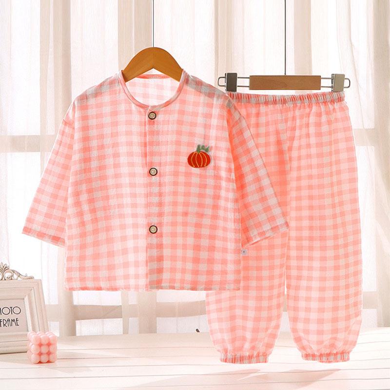 パジャマ キッズ 子供 ジュニア 女の子 男の子 長袖 長ズボン 前開き 上下セット ゆったり 男女兼用 可愛い ナイトウェア ルームウェア 部屋着 春 夏 秋 冬服 80 |  | 12