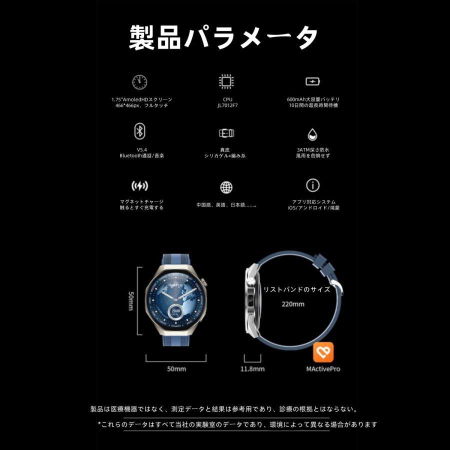【カメラ機能付き】スマートウォッチ 日本製センサー 心電 AI 血圧 血中酸素 心拍数 GPS 健康測定メンズ レディース 大画面 高精度 防水 敬老の日 日本語 |  | 22