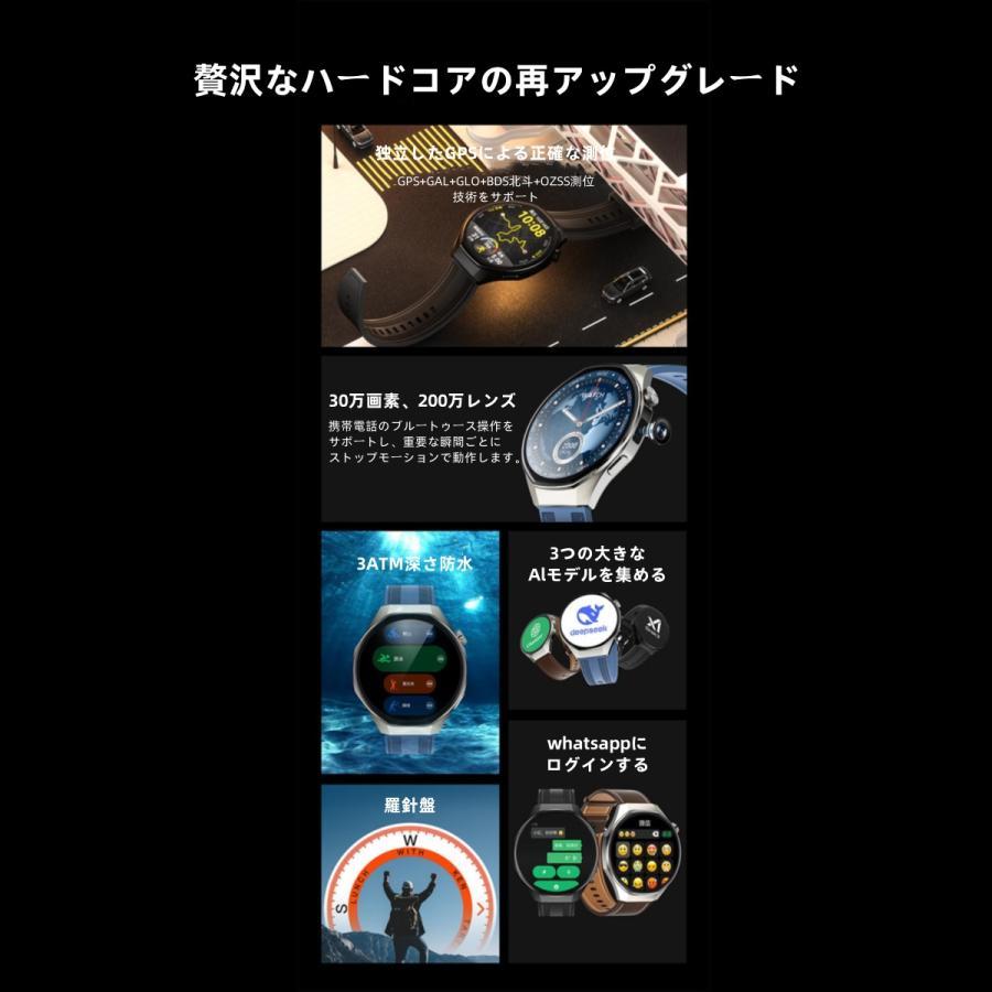 【カメラ機能付き】スマートウォッチ 日本製センサー 心電 AI 血圧 血中酸素 心拍数 GPS 健康測定メンズ レディース 大画面 高精度 防水 敬老の日 日本語 |  | 07