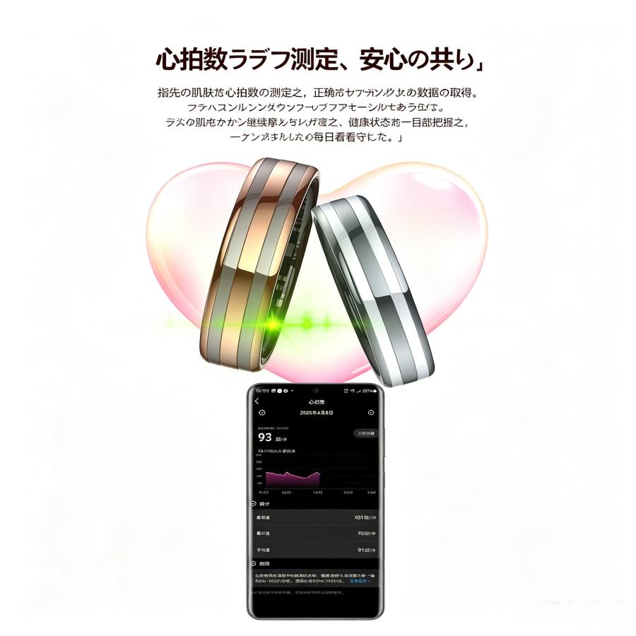 【敬老の日】スマートリング 健康管理 日本製センサー心拍数 血中酸素 睡眠 実用的 IP68M防水 Android/iPhone対応 全7サイズ プレゼント 敬老の日 |  | 10
