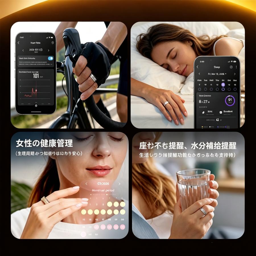 【敬老の日】スマートリング 健康管理 日本製センサー心拍数 血中酸素 睡眠 実用的 IP68M防水 Android/iPhone対応 全8サイズ プレゼント 敬老の日 |  | 08