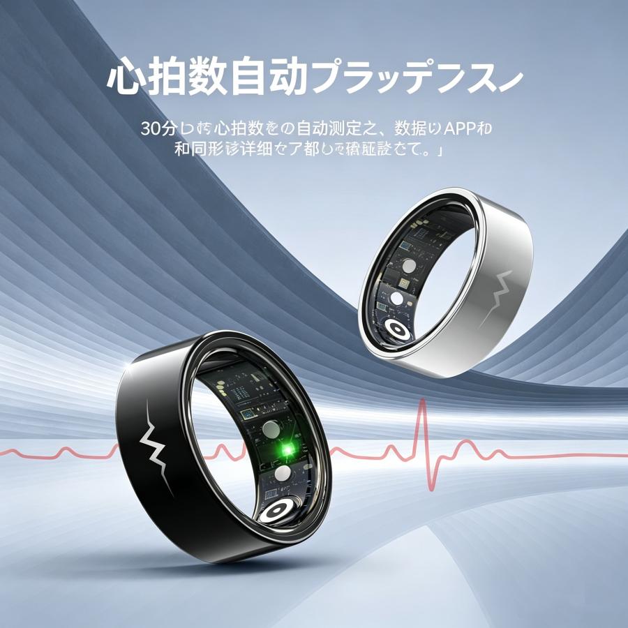 【充電タンク付き】スマートリング 健康管理 日本製センサー心拍数 心電 睡眠 体温  血圧 血糖測定 IP68M防水 Android/iPhone対応 全7サイズ プレゼント |  | 10