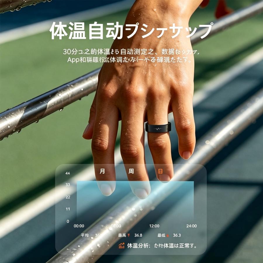 【充電タンク付き】スマートリング 健康管理 日本製センサー心拍数 心電 睡眠 体温  血圧 血糖測定 IP68M防水 Android/iPhone対応 全7サイズ プレゼント |  | 13