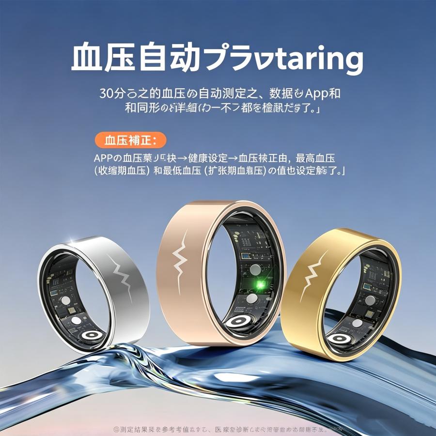 【充電タンク付き】スマートリング 健康管理 日本製センサー心拍数 心電 睡眠 体温  血圧 血糖測定 IP68M防水 Android/iPhone対応 全7サイズ プレゼント |  | 11
