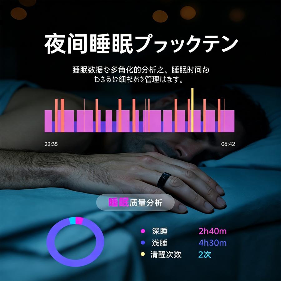 【充電タンク付き】スマートリング 健康管理 日本製センサー心拍数 心電 睡眠 体温  血圧 血糖測定 IP68M防水 Android/iPhone対応 全7サイズ プレゼント |  | 09