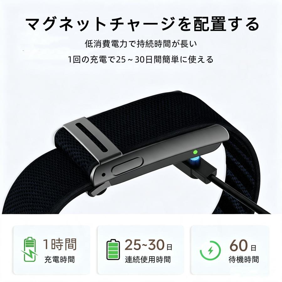 スマートバンド スマートウォッチ スクリーンレス ECG心電図 HRV 血圧測定 血中酸素濃度 体温 女性生理管理 睡眠モニタリング 心拍数 運動モード 爆買 |  | 15