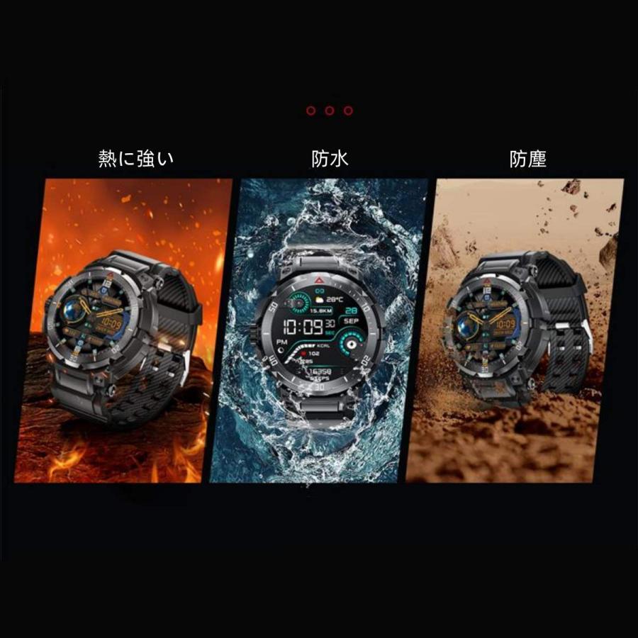 【TWS BLEヘッドセット】スマートウォッチ 日本製センサー 通話機能 血圧 血中酸素 心拍数 健康測定メンズ レディース 大画面 高精度 検測 防水 敬老の日 日本語 |  | 06