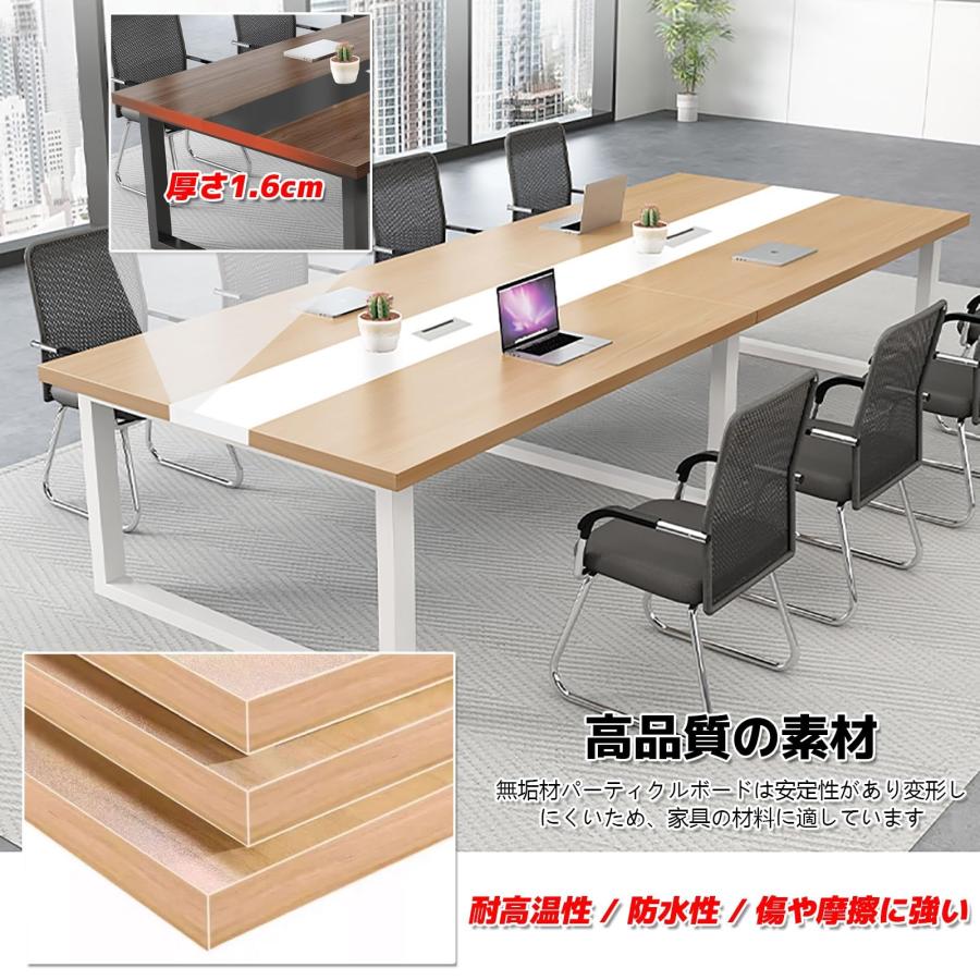業務用 オフィスデスク 企業向け 長方形テーブル 大きい オフィスデスク 会議用テーブル 傷や摩耗に強いテーブルトップ 高い耐荷重性 大人数会議対応 |  | 01