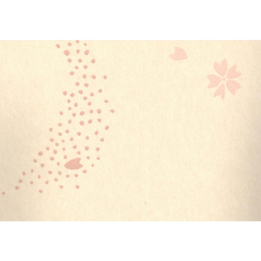 鳥の子ふすま紙CS-209　和紙襖紙　春風に桜文様　花の舞　ピンク系花柄ふすま紙　おしゃれふすま紙　205cm×100cm　1枚