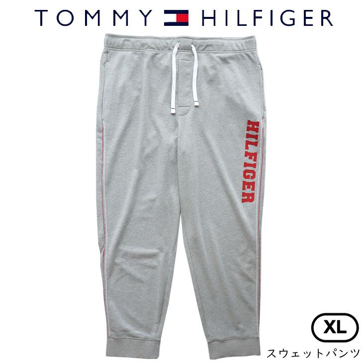 新品muta グレー スリムフィットパンツ ロゴプリント S TOMMY HILFIGER（トミー・ヒルフィガー） スウェットパンツ 薄手