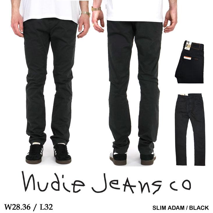 Nudie Jeans（ヌーディージーンズ） チノパン SlimAdam BLACK ブラック