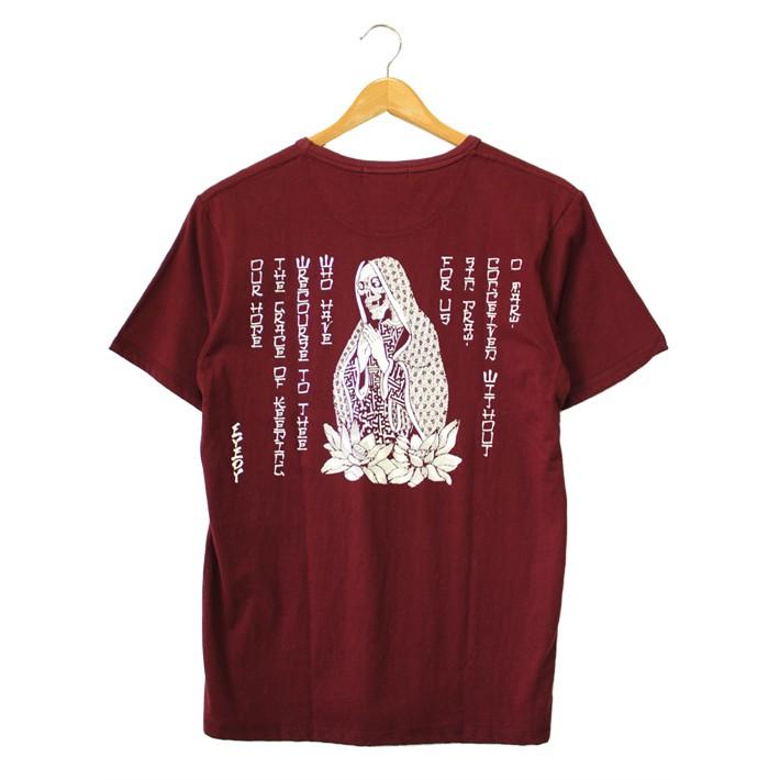 eyedy アイディ JP MARIA T 半袖Tシャツ バーガンディ ワイン メンズ 