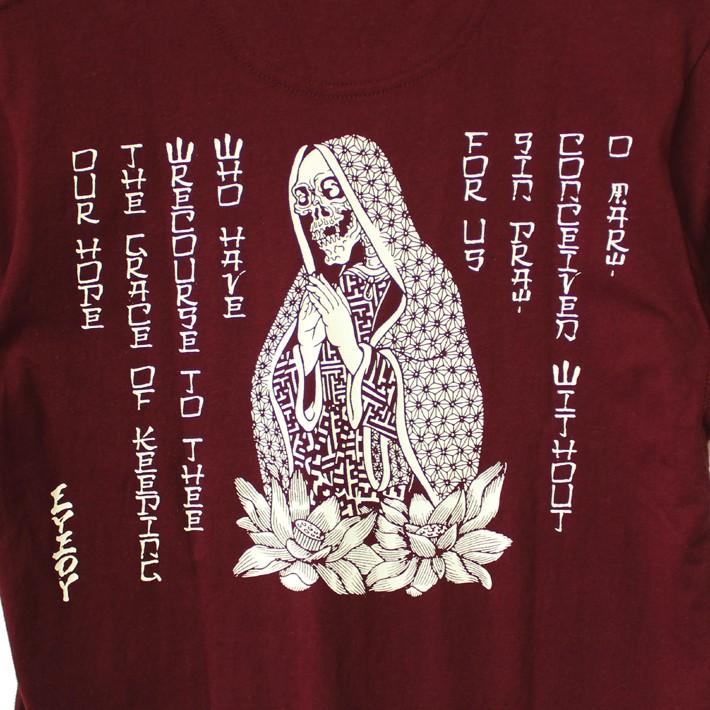 eyedy アイディ JP MARIA T 半袖Tシャツ バーガンディ ワイン メンズ 