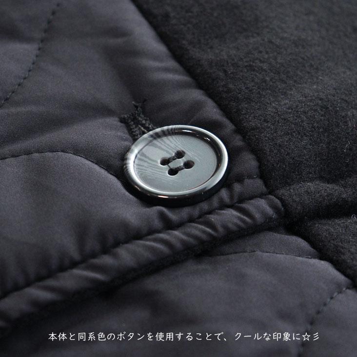 iS ScoLar（イズスカラー） 異素材切替ノーカラージャケット フリース