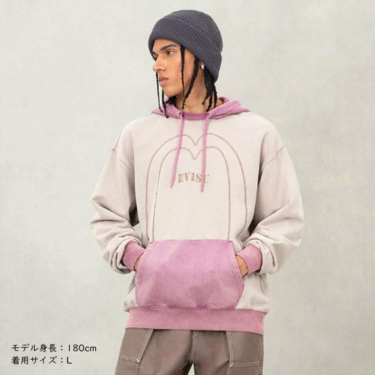 EVISU（エヴィス） レギュラーフィットフーディ カラーブロッキング 