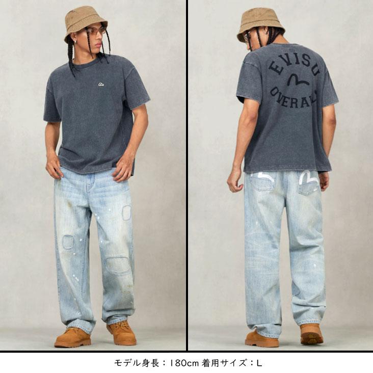 EVISU（エヴィス） リラックスフィット Tシャツ ロゴとカモメプリント